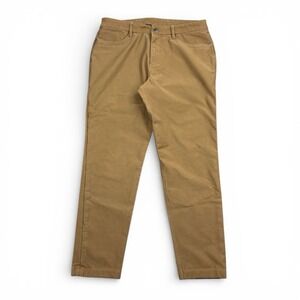 Lululemon ABC Pants Mens 33 Brown Utilitech Canvas Slim Fit 5 Pocket 30" Inseam